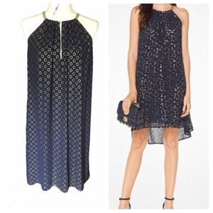 MICHAEL KORS Navy Blue Halter Cocktail Dress Small to Medium BNWT